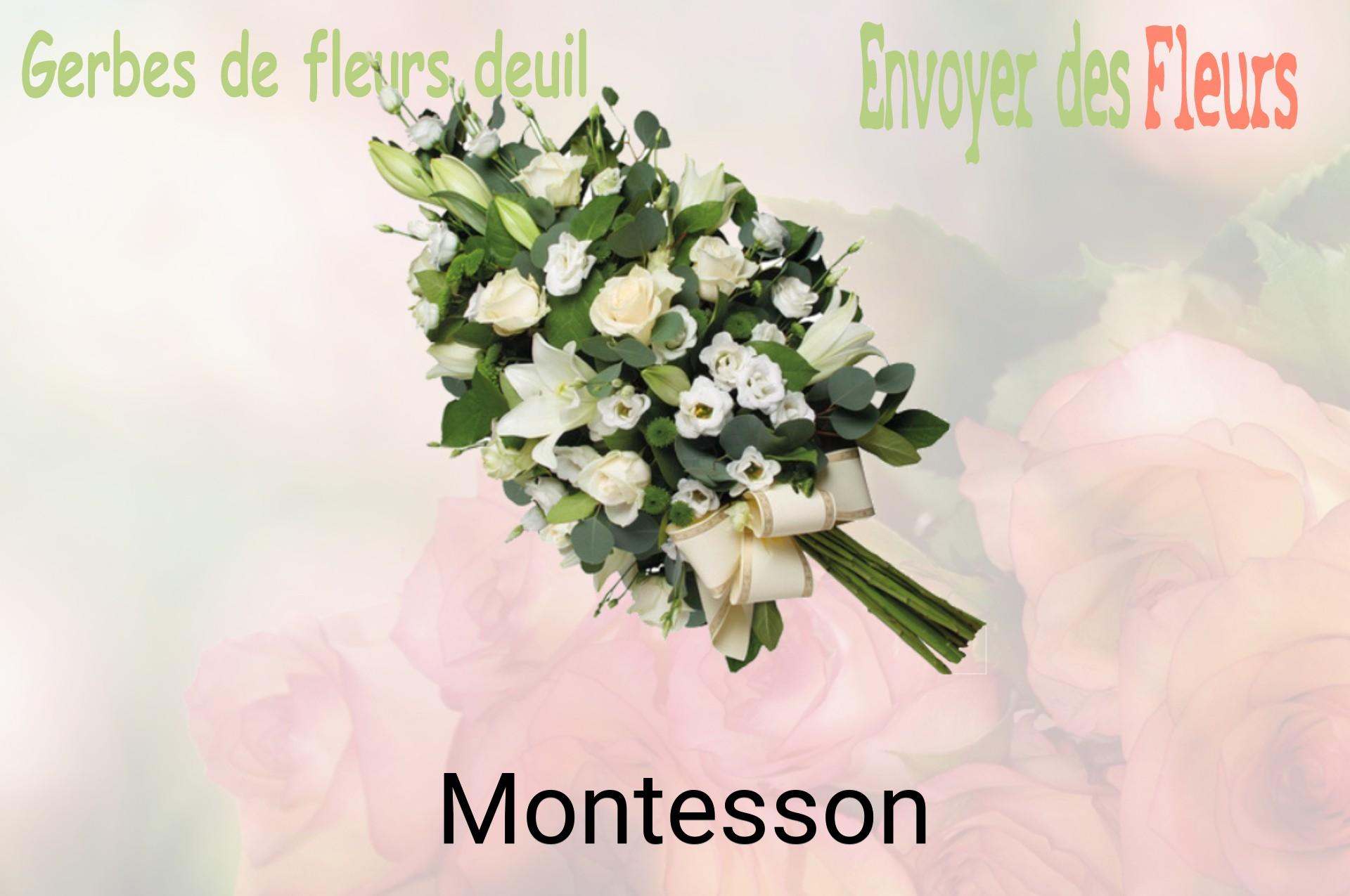 Gerbe de fleurs de deuil livrée à Montesson